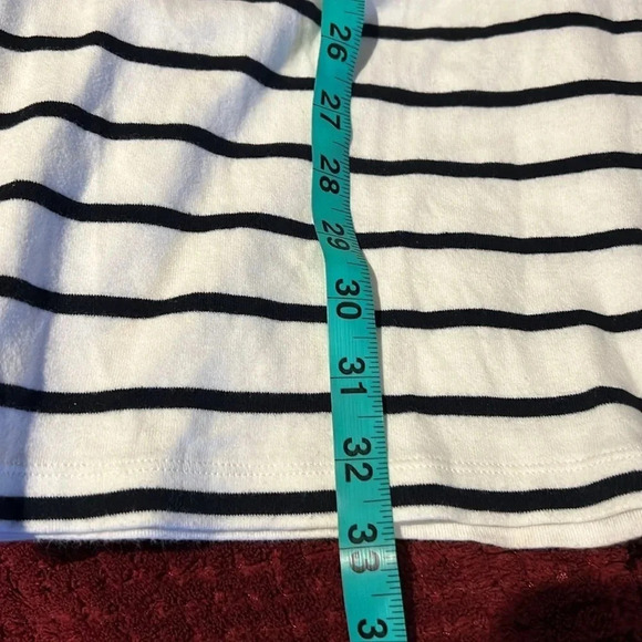 Tommy Hilfiger Blue White Striped Crew Neck Casual Dress Size Large - Picture 6 of 11